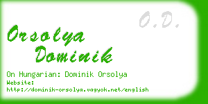 orsolya dominik business card